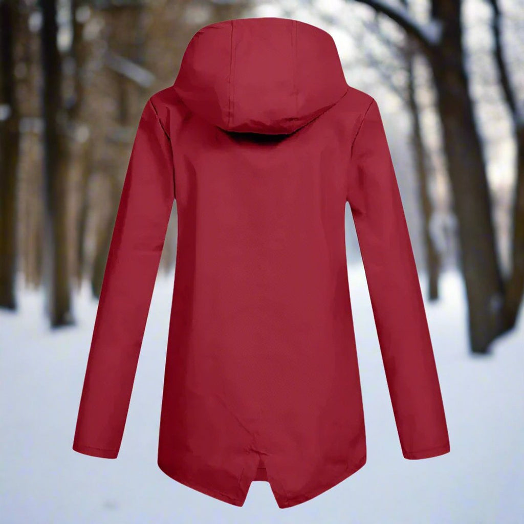 Women's Rainproof Long Jacket for Wet Commutes