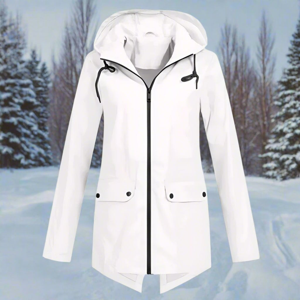 Women's Rainproof Long Jacket for Wet Commutes