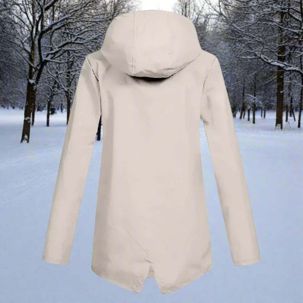 Women's Rainproof Long Jacket for Wet Commutes