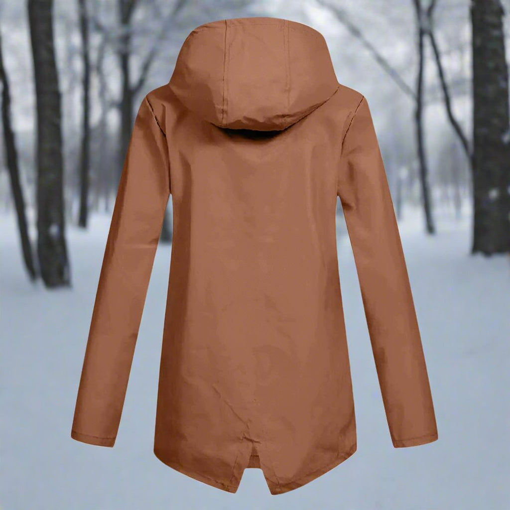 Women's Rainproof Long Jacket for Wet Commutes