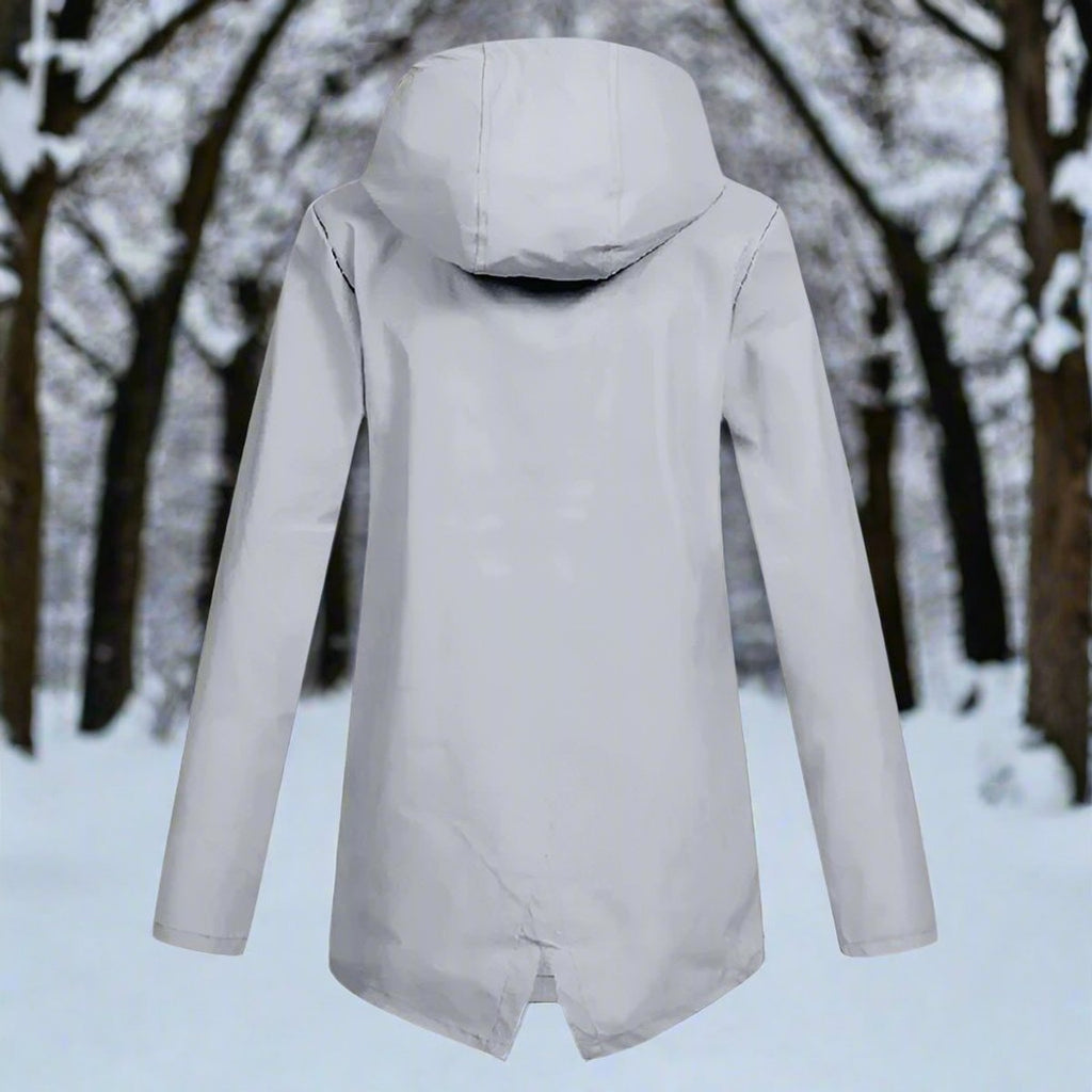 Women's Rainproof Long Jacket for Wet Commutes