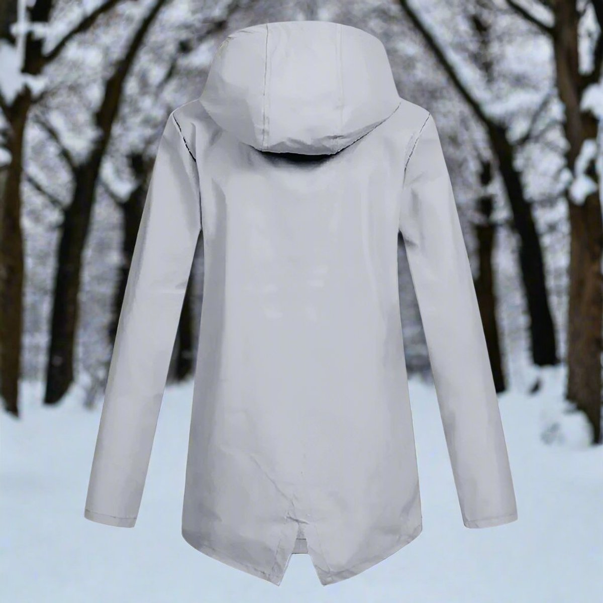 Women's Rainproof Long Jacket for Wet Commutes