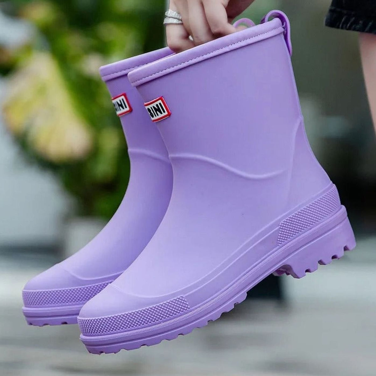 Women's Slip-On Treaded Sole Rainboots for Wet Weather