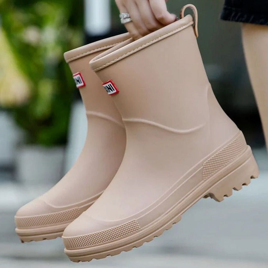 Women's Slip-On Treaded Sole Rainboots for Wet Weather