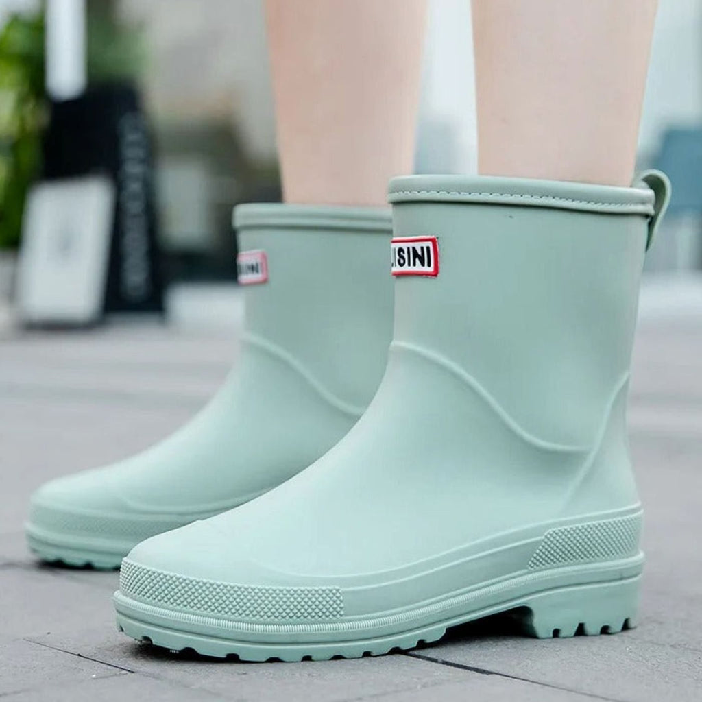 Women's Slip-On Treaded Sole Rainboots for Wet Weather