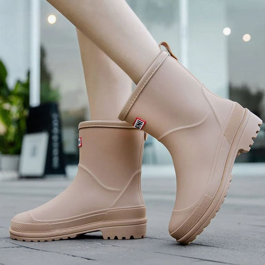 Women's Slip-On Treaded Sole Rainboots for Wet Weather