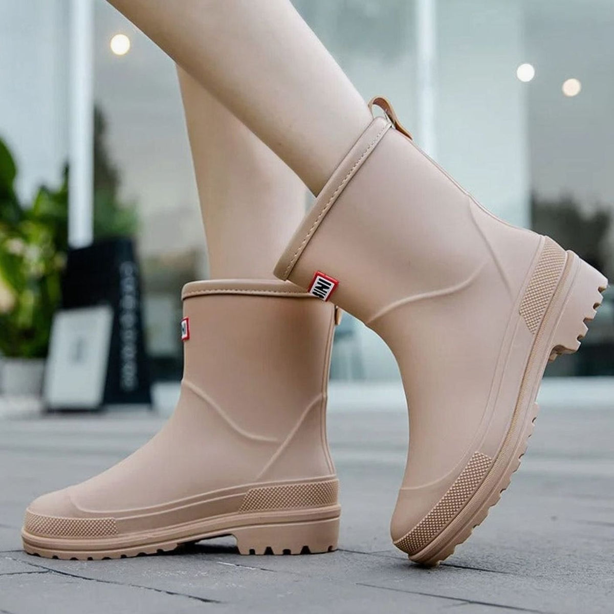 Women's Slip-On Treaded Sole Rainboots for Wet Weather