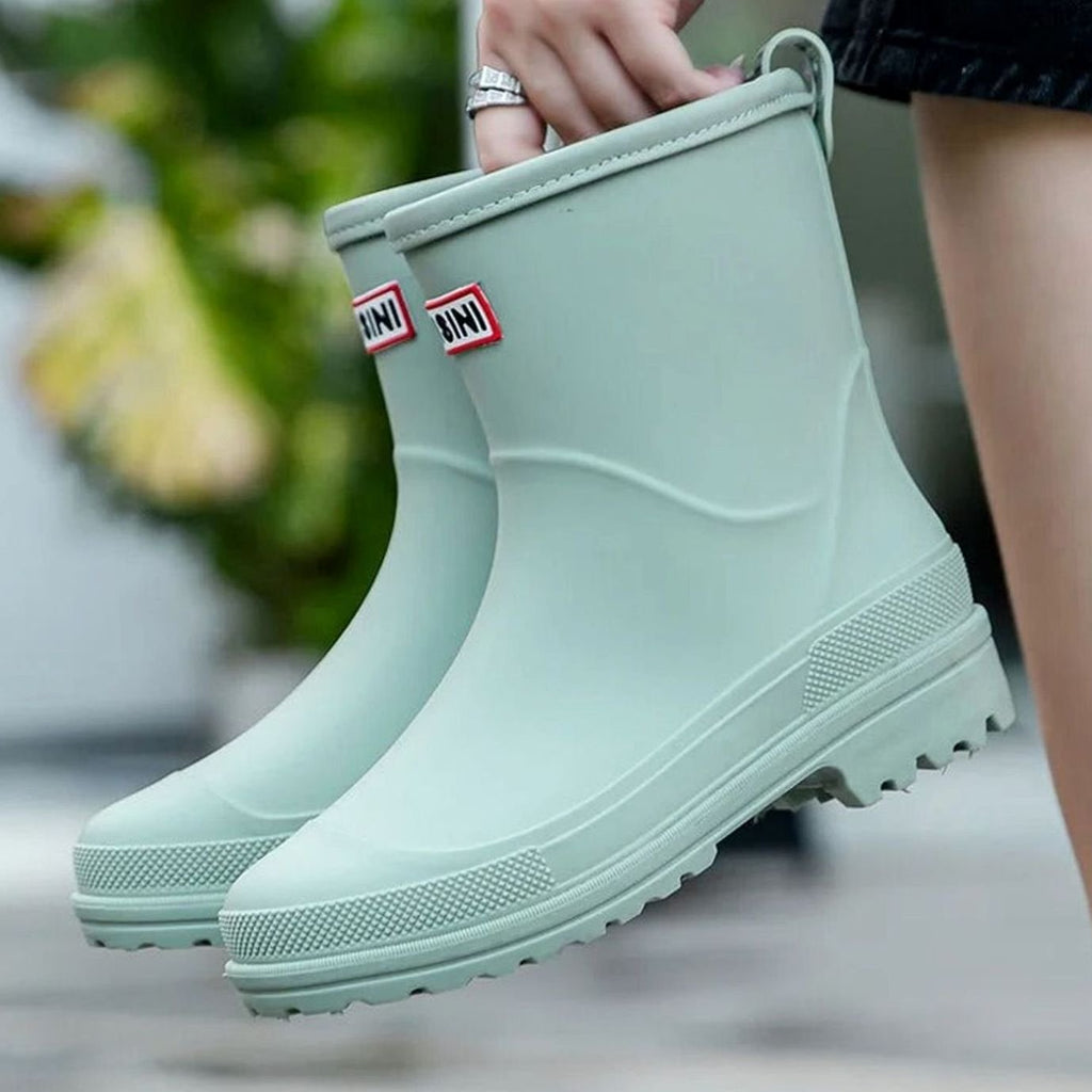 Women's Slip-On Treaded Sole Rainboots for Wet Weather