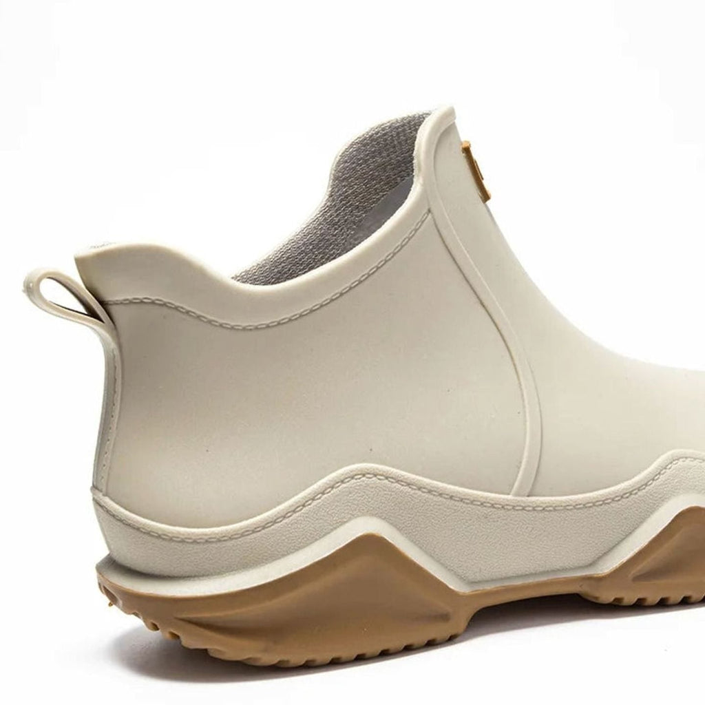 Women's Rubber Sole Fully Waterproof Chelsea Ankle Rainboots