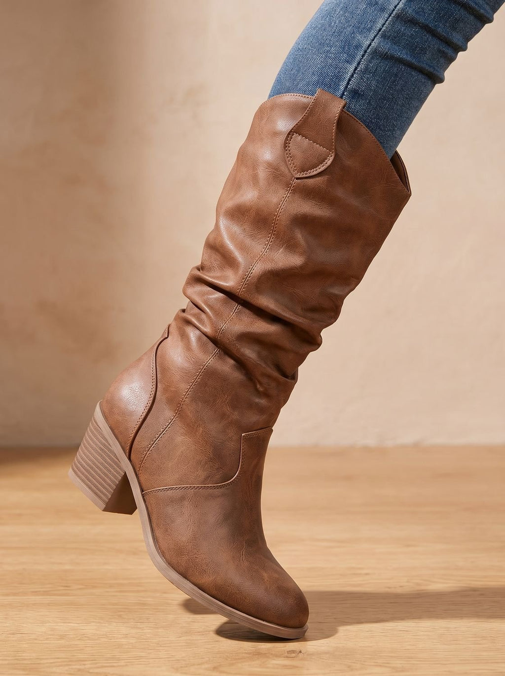 Women's Wide Calf Fit Cowgirl Tall Boots for Jeans