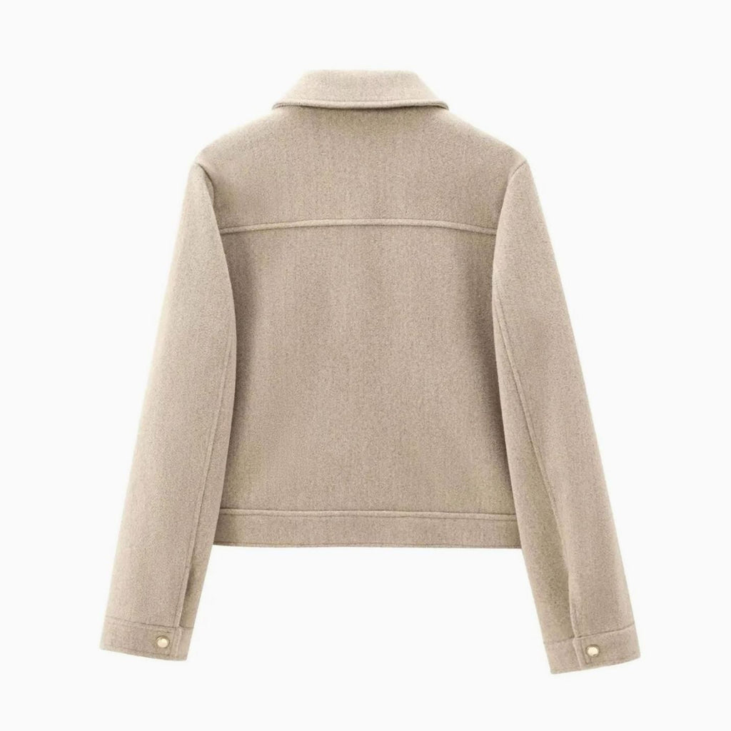 Women's Waist-Length Wool Bomber Coat