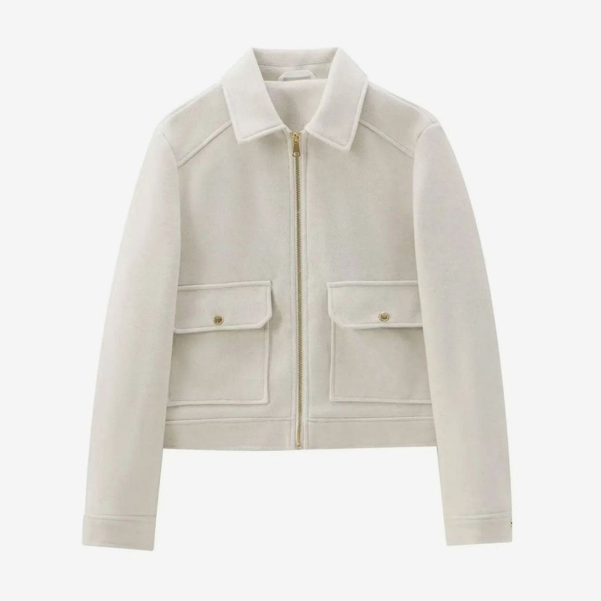 Women's Waist-Length Wool Bomber Coat