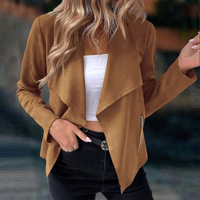 Women's Soft Draped Cardigan-Style Jacket