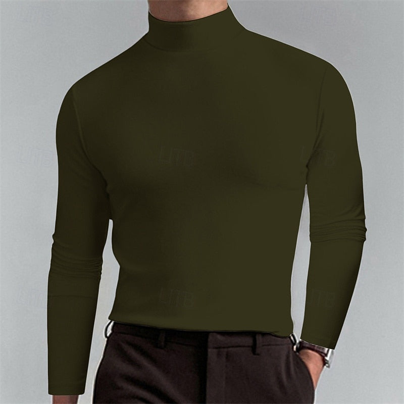 Men's Winter Turtleneck Sweater with Classic Fit