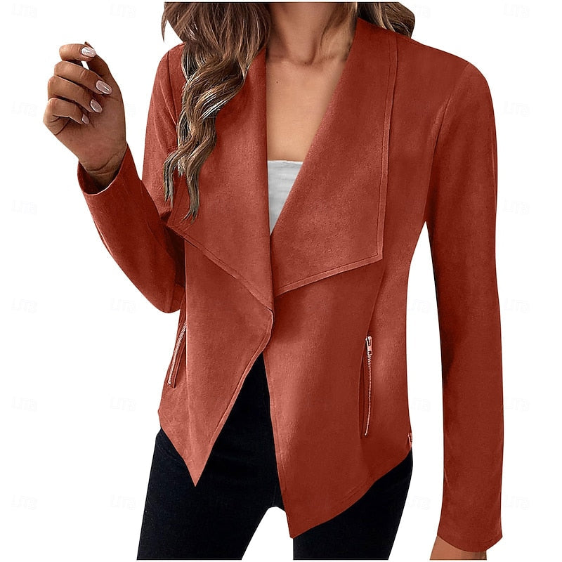 Women's Soft Draped Cardigan-Style Jacket