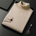 Men's Polished Soft Knit High Neck Blazer Layering Sweater