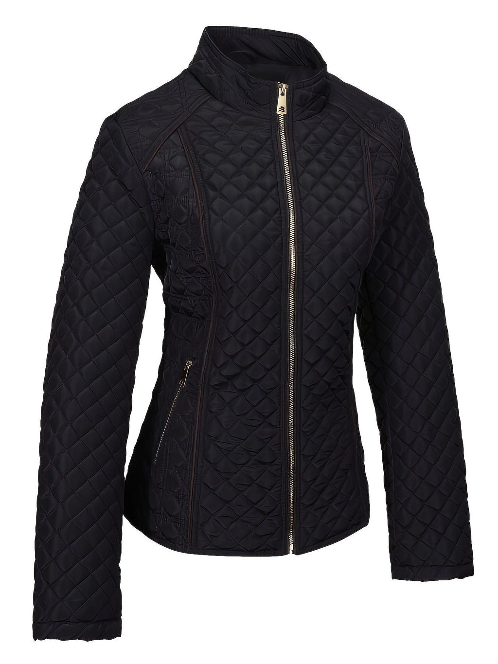 Women's Stand Collar Quilted Coat for Fall