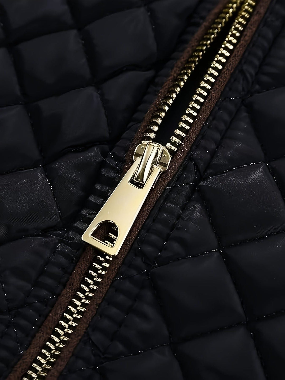 Women's Stand Collar Quilted Coat for Fall