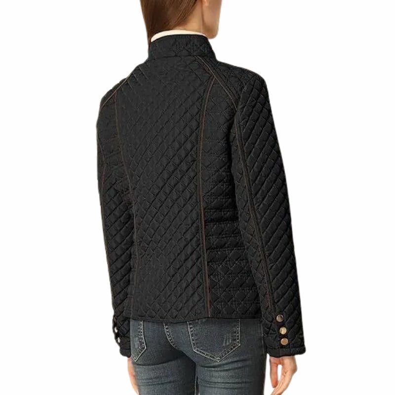 Women's Stand Collar Quilted Coat for Fall